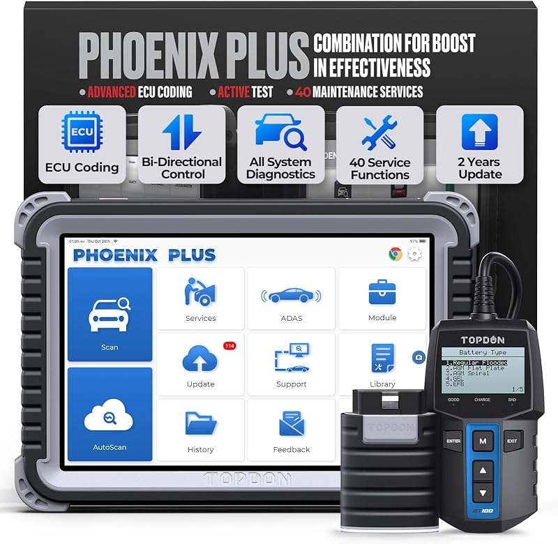 TOPDON Phoenix Plus 2 mit Batterietester-Paket