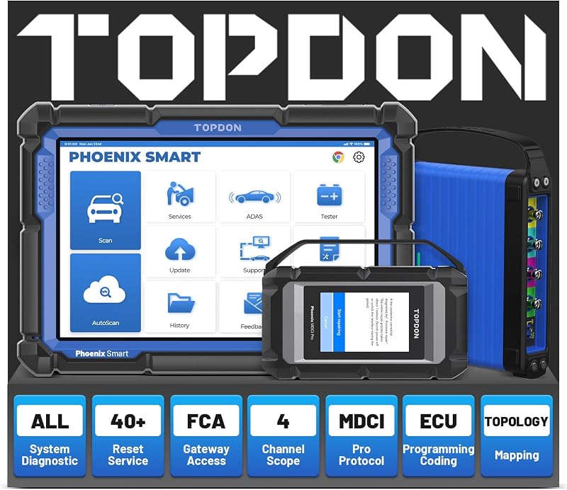 TOPDON Phoenix Smart con oscilloscopio a 4 canali